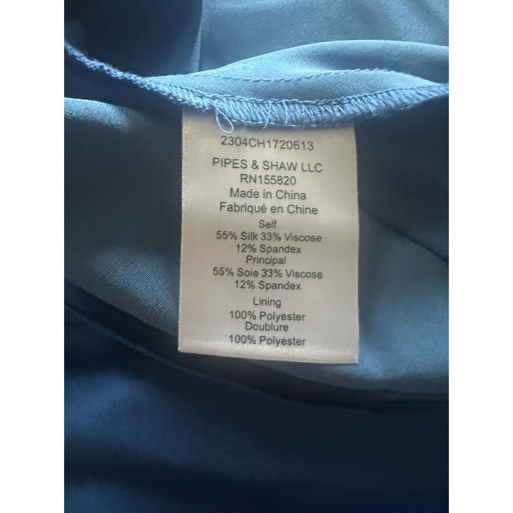 Veronica Beard Sanderson Maxi Dress Azure Blue Size 4 Silk Blend Slip Gown - Picture 11 of 15